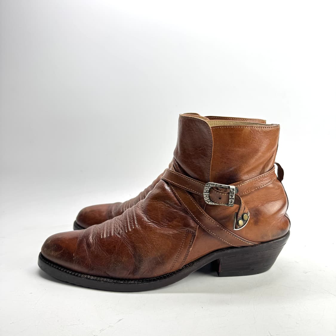 270) 빈티지 수제 바이커부츠 핸드메이드 웨스턴부츠 상품이미지1