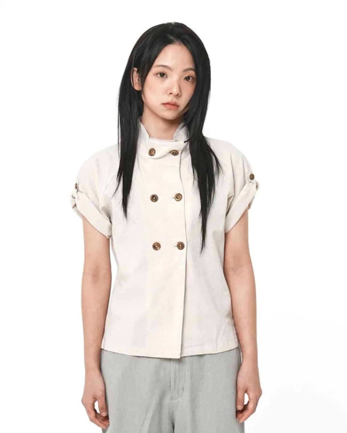 사파리스팟 1/2 double linen half shirt 린넨 셔츠 상품이미지2