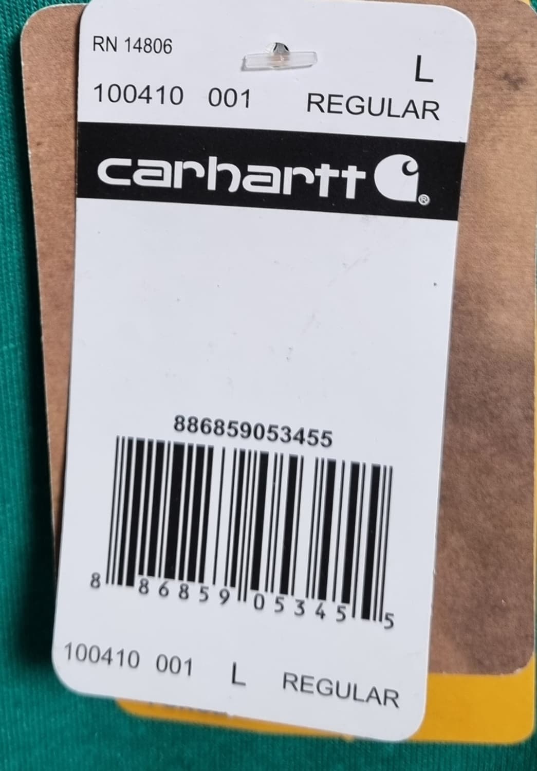 새상품) L (100) 칼하트 그린 포켓 반팔티 상품이미지3