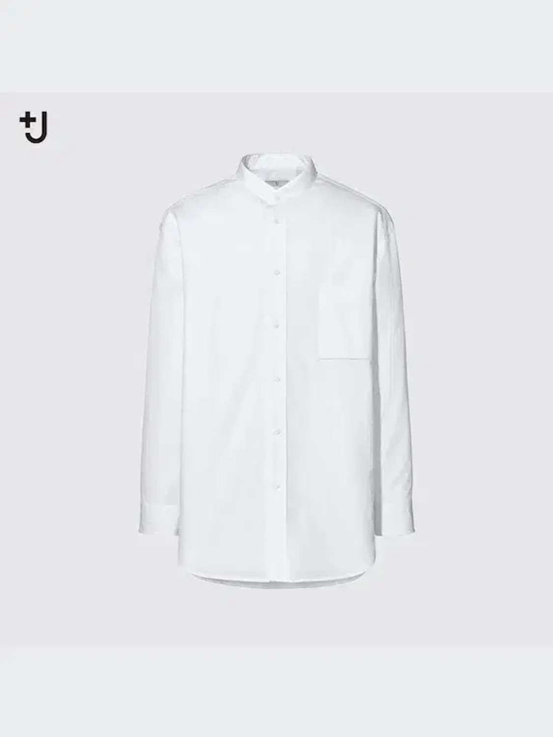 유니클로 질샌더 +j 수피마코튼 오버사이즈 셔츠 화이트 (L 새상품) 상품이미지5