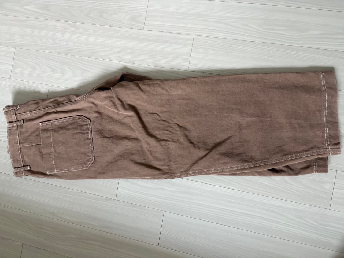 밈더워드로브 에이지 원턱 데님 브라운 상품이미지4