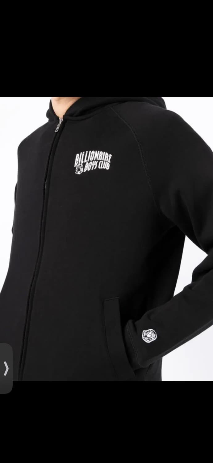 BBC체스트 아치로고 후드집업 블랙 XL 상품이미지3