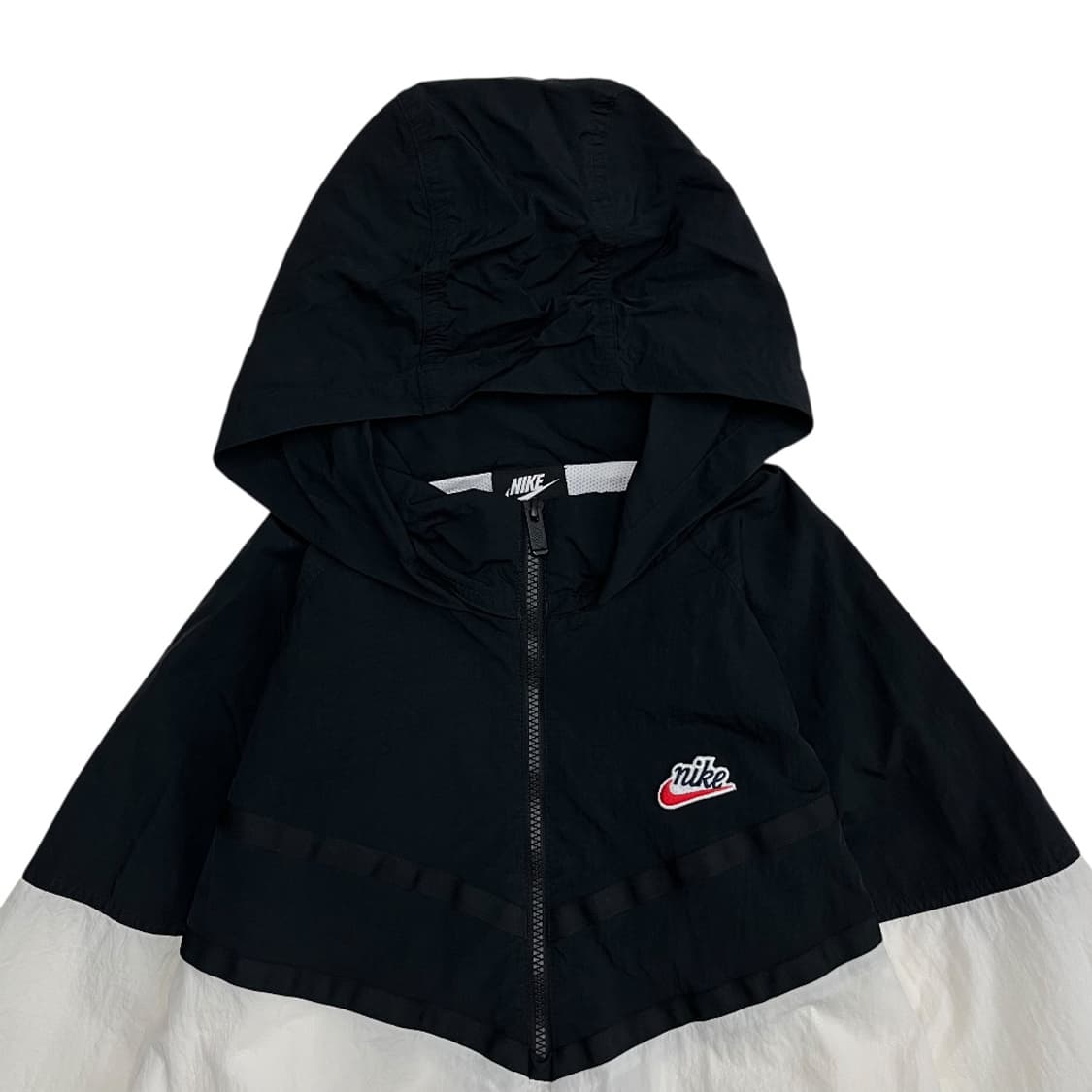나이키 블랙배색 화이트 후드 바람막이 XL 상품이미지3