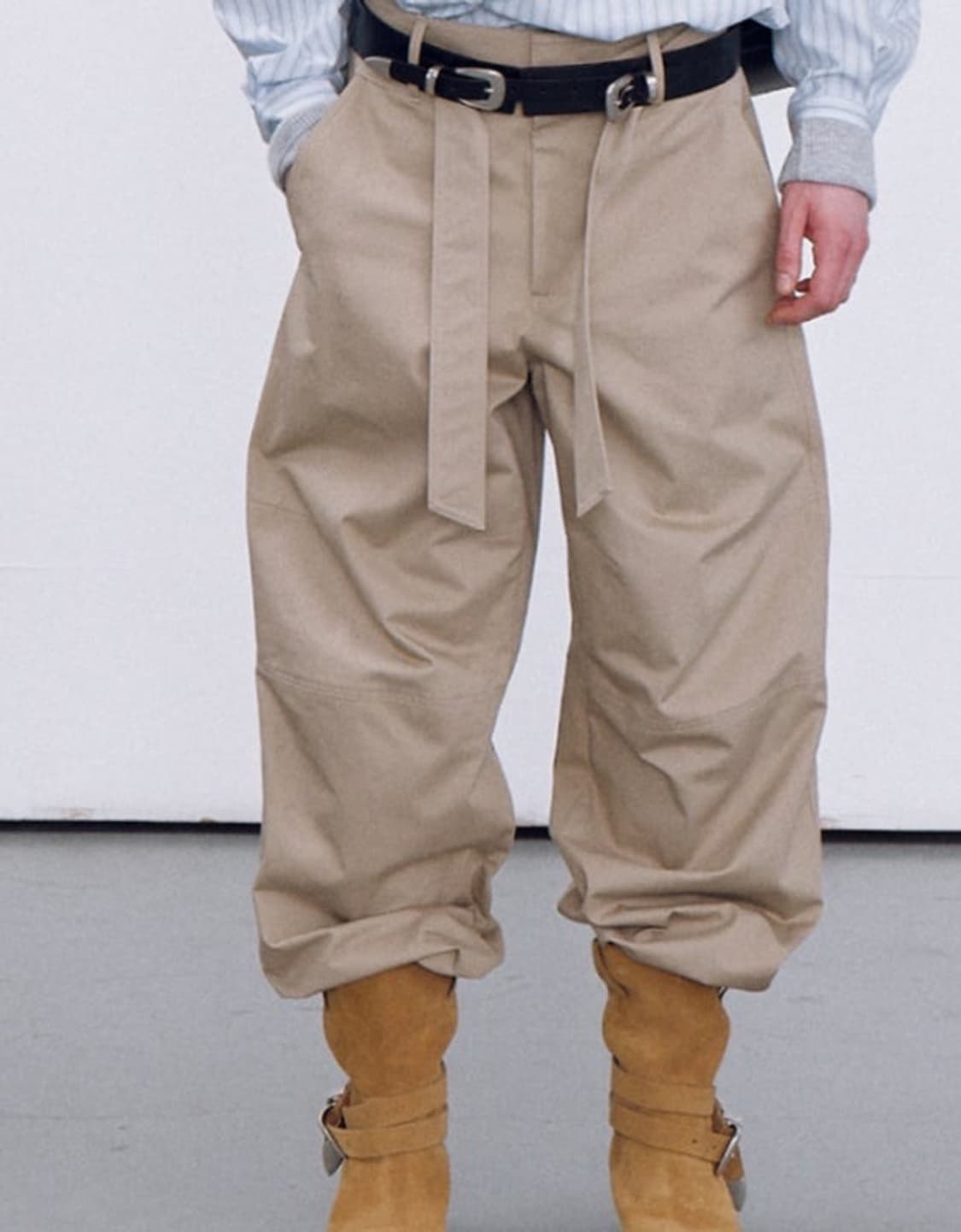 [L]렉토 24SS 그레이지 코튼 워커팬츠 세피아그레이 상품이미지1