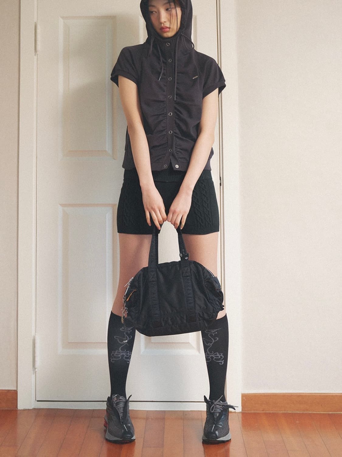 허그유어스킨 케이블 니트 쇼츠 상품이미지5