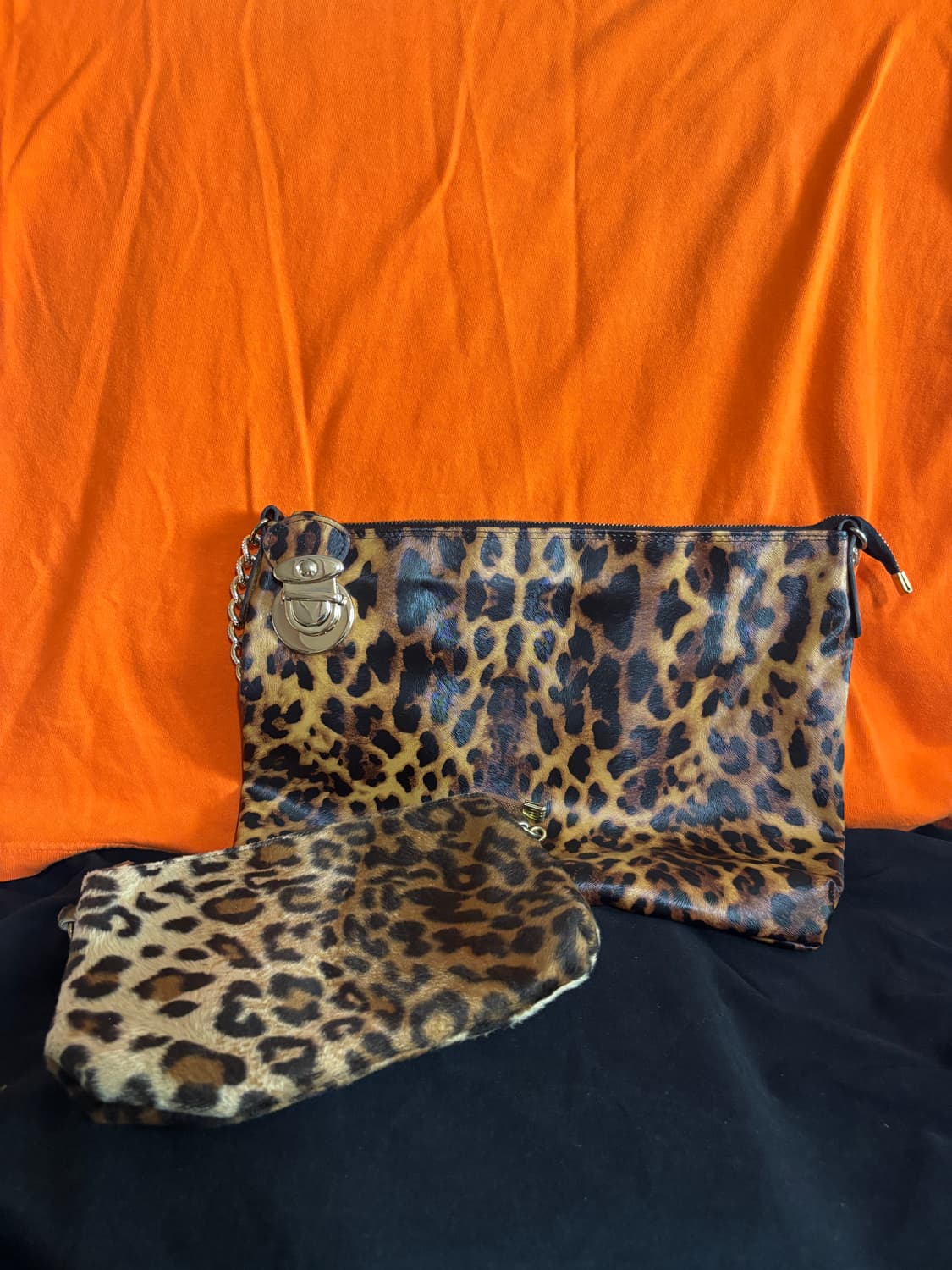 vintage leopard 2 bags metal string 상품이미지1