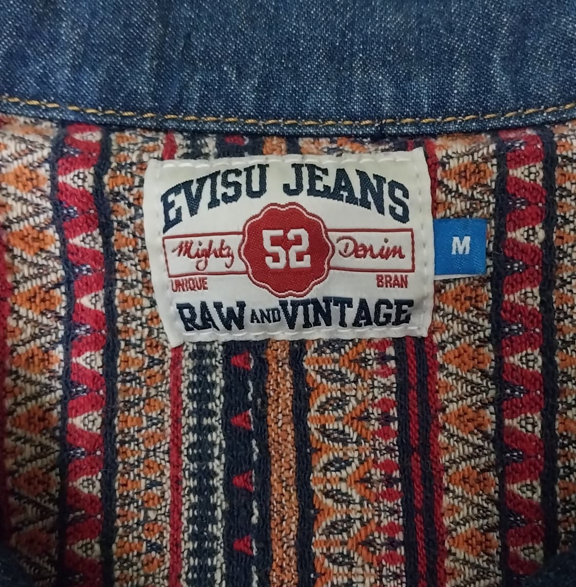 EVISU 에비수 데님 셔츠 자켓 M 상품이미지3