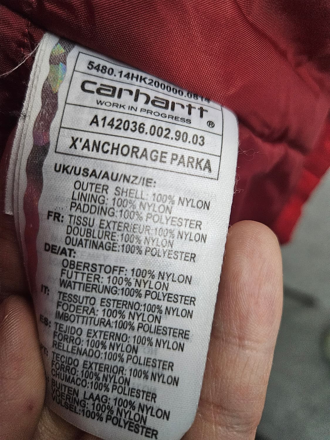 칼하트 앵커리지 파카 xs사이즈 상품이미지3