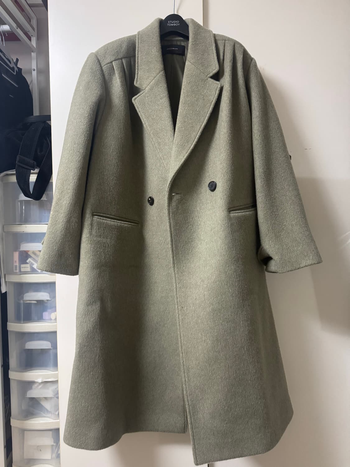 드래곤블루스 볼륨 턱 더블 코트 상품이미지1