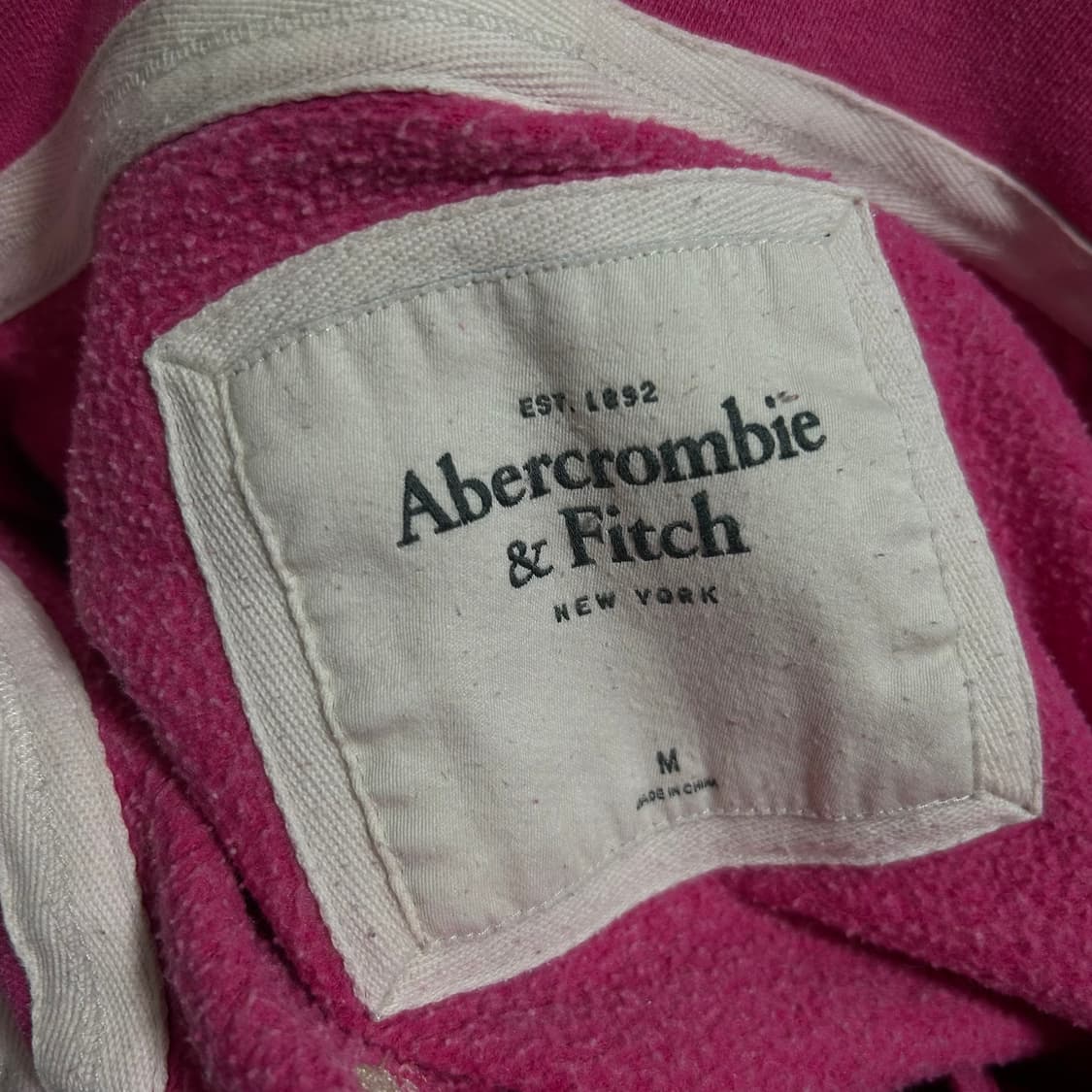아베크롬비 y2k 기모 후드집업 핫핑크 M 상품이미지7
