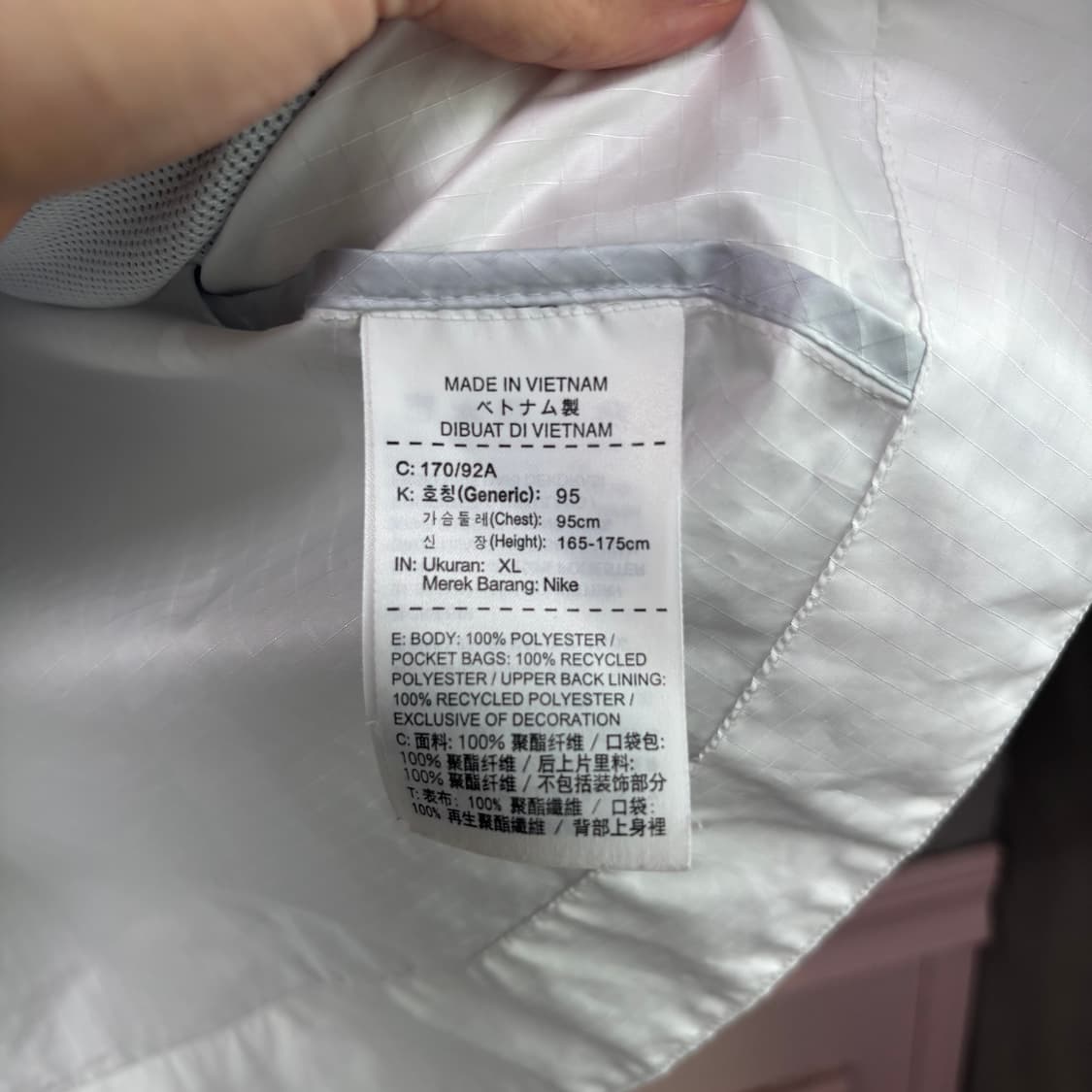 나이키 스우시 바람막이 화이트 그레이 상품이미지3