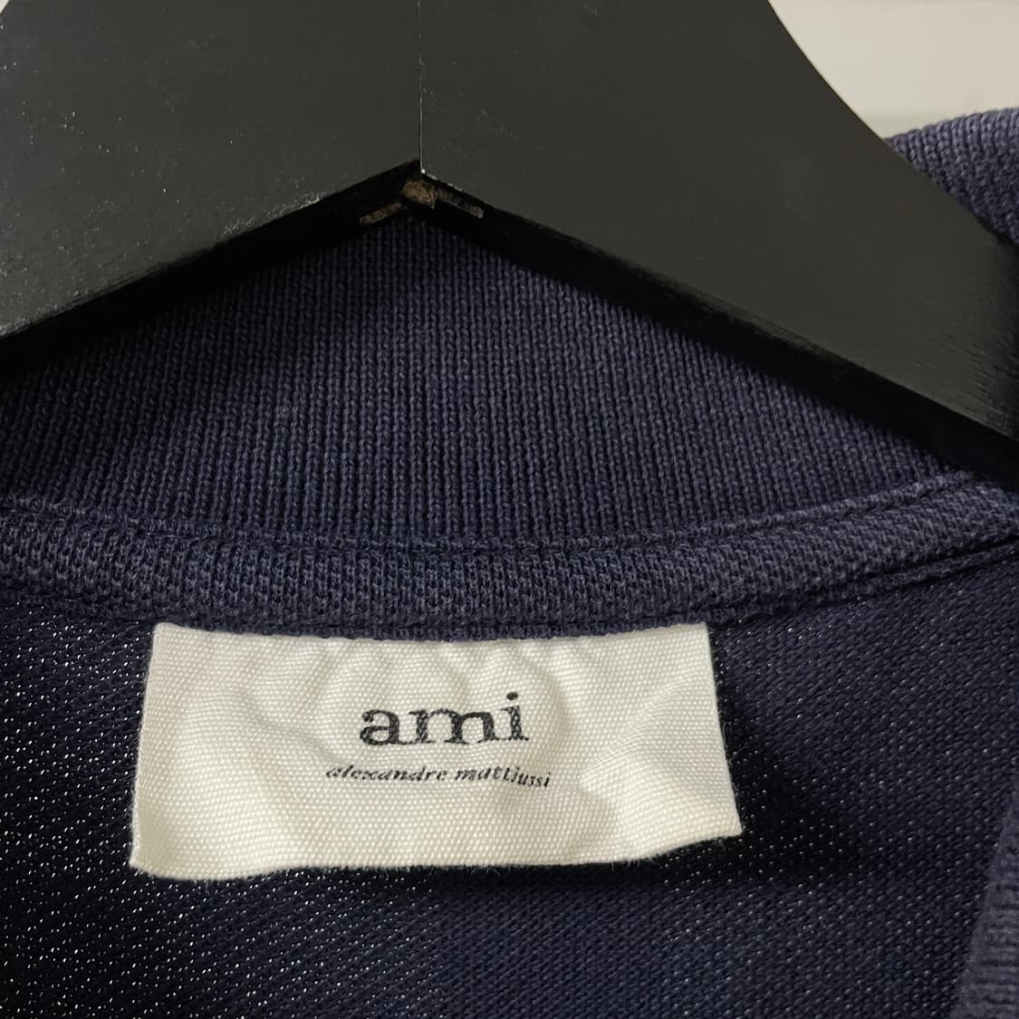 AMI 아미 PK 반팔 카라티 네이비 XL 상품이미지4