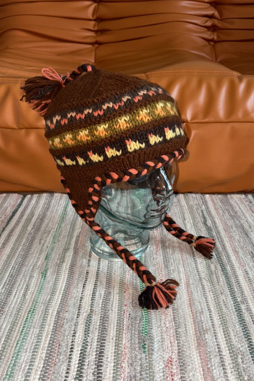 Brown Earflap Beanie 상품이미지2