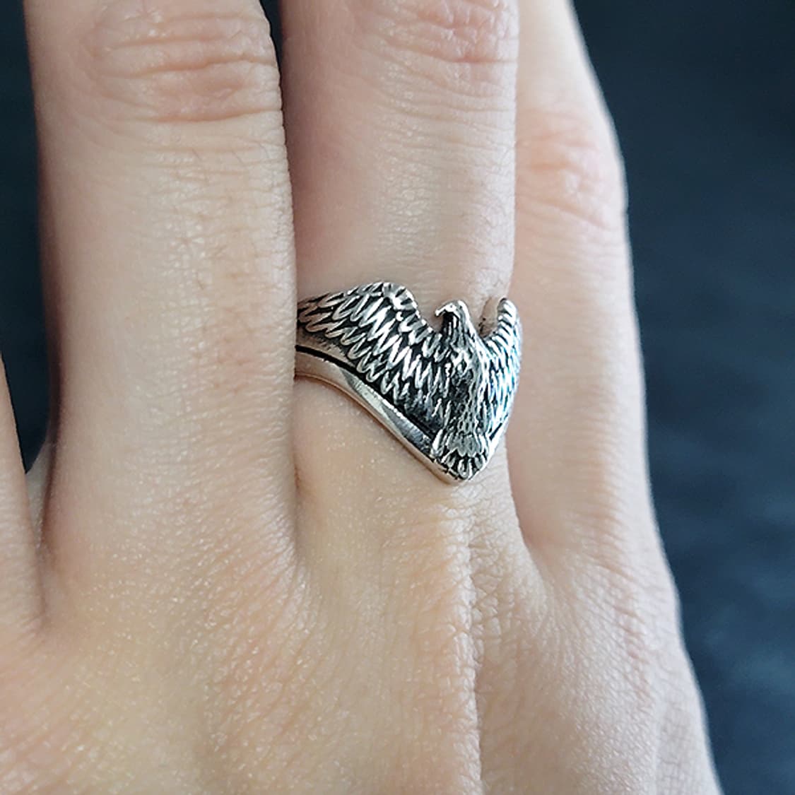 Kail 실버 남자 엔틱 빈티지 명품 독수리 새 반지 상품이미지6