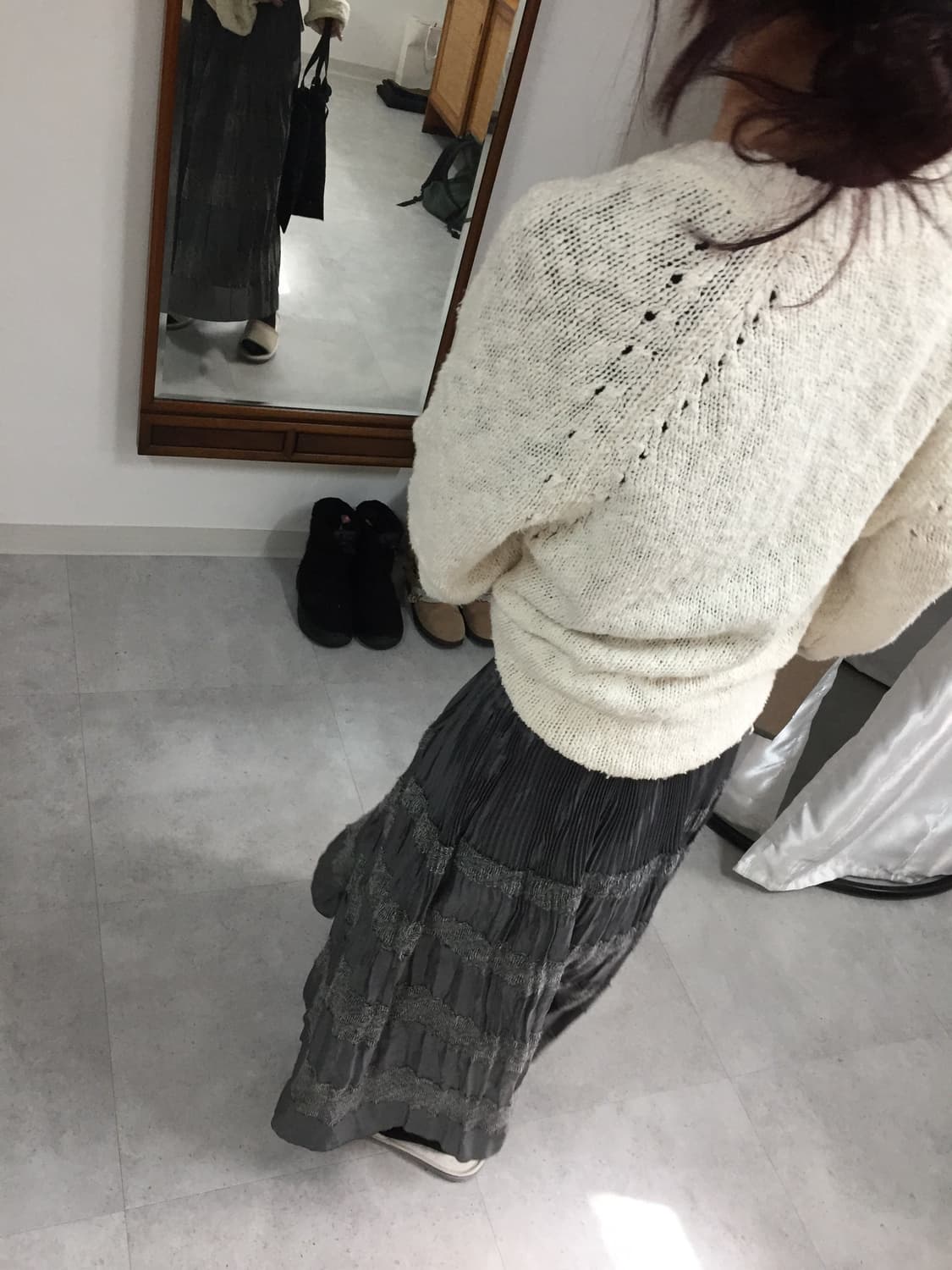 인사일런스 우먼 코튼 슬라브 풀오버 니트 아이보리 상품이미지1