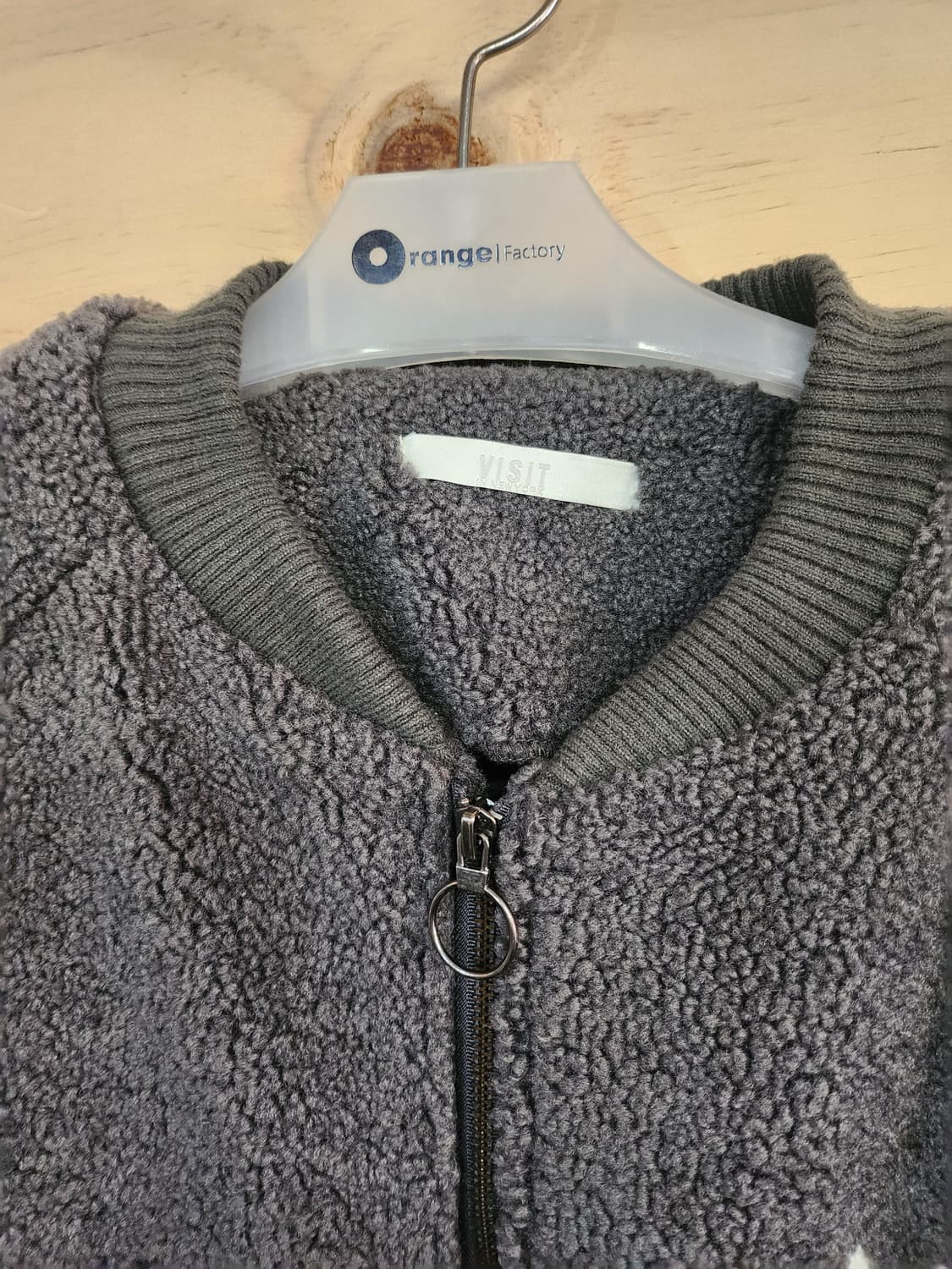 1029) VISIT 양털 뽀글이 롱 집업 코트 상품이미지3