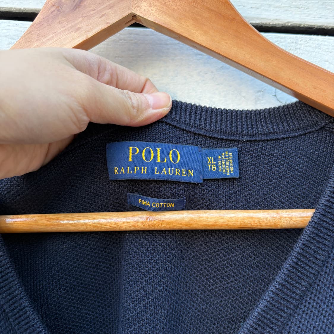 Polo 폴로 피마코튼 니트 조끼 베스트 상품이미지5