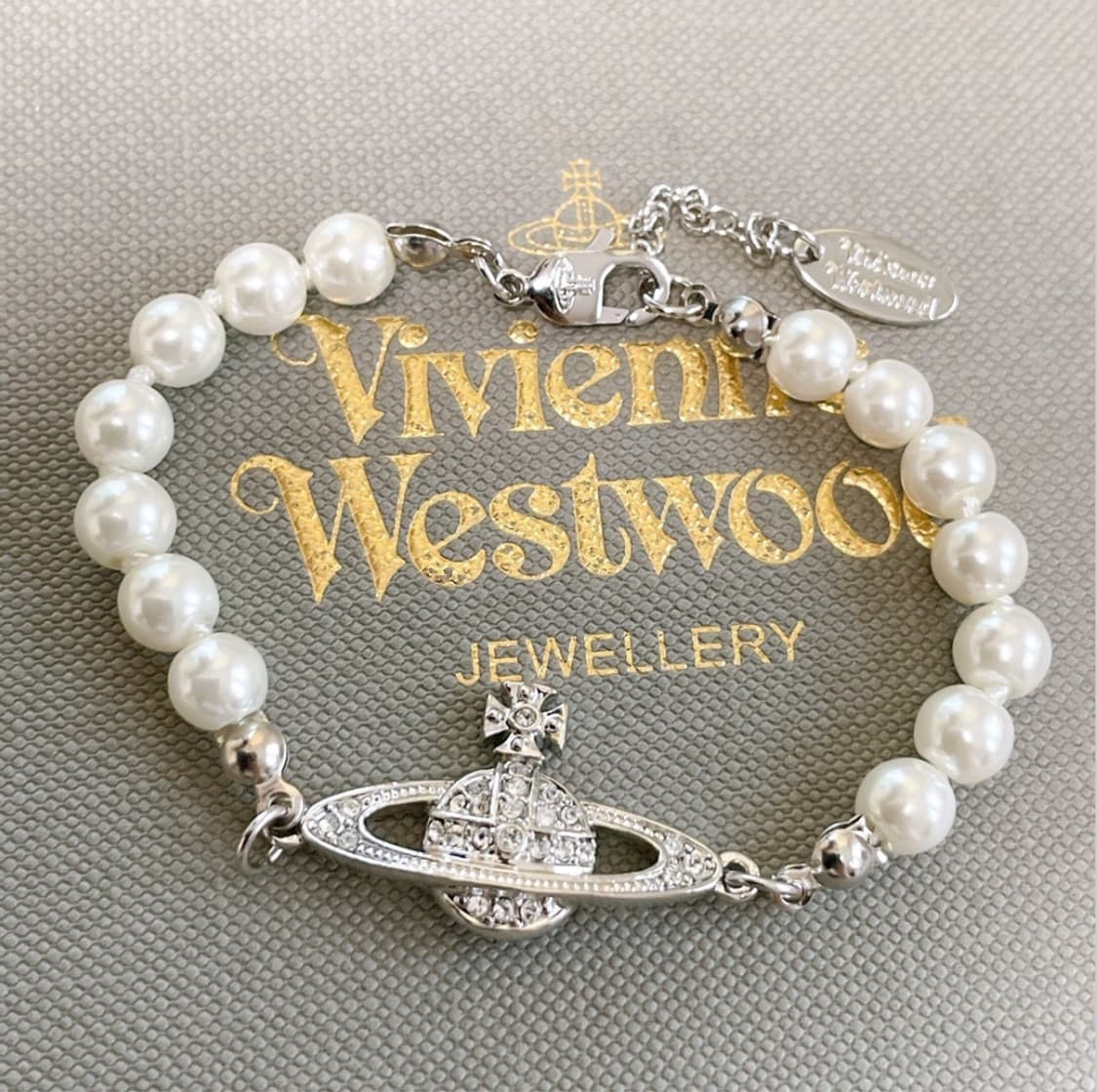 비비안웨스트우드 아카이브 바스릴리프 orb 진주 펄 브레이슬릿 팔찌 상품이미지1