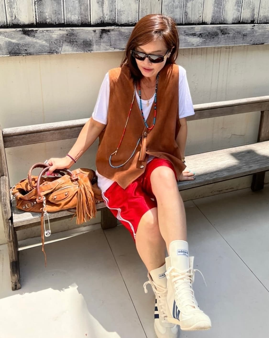 A Douvres Italian goat suede vest 상품이미지7