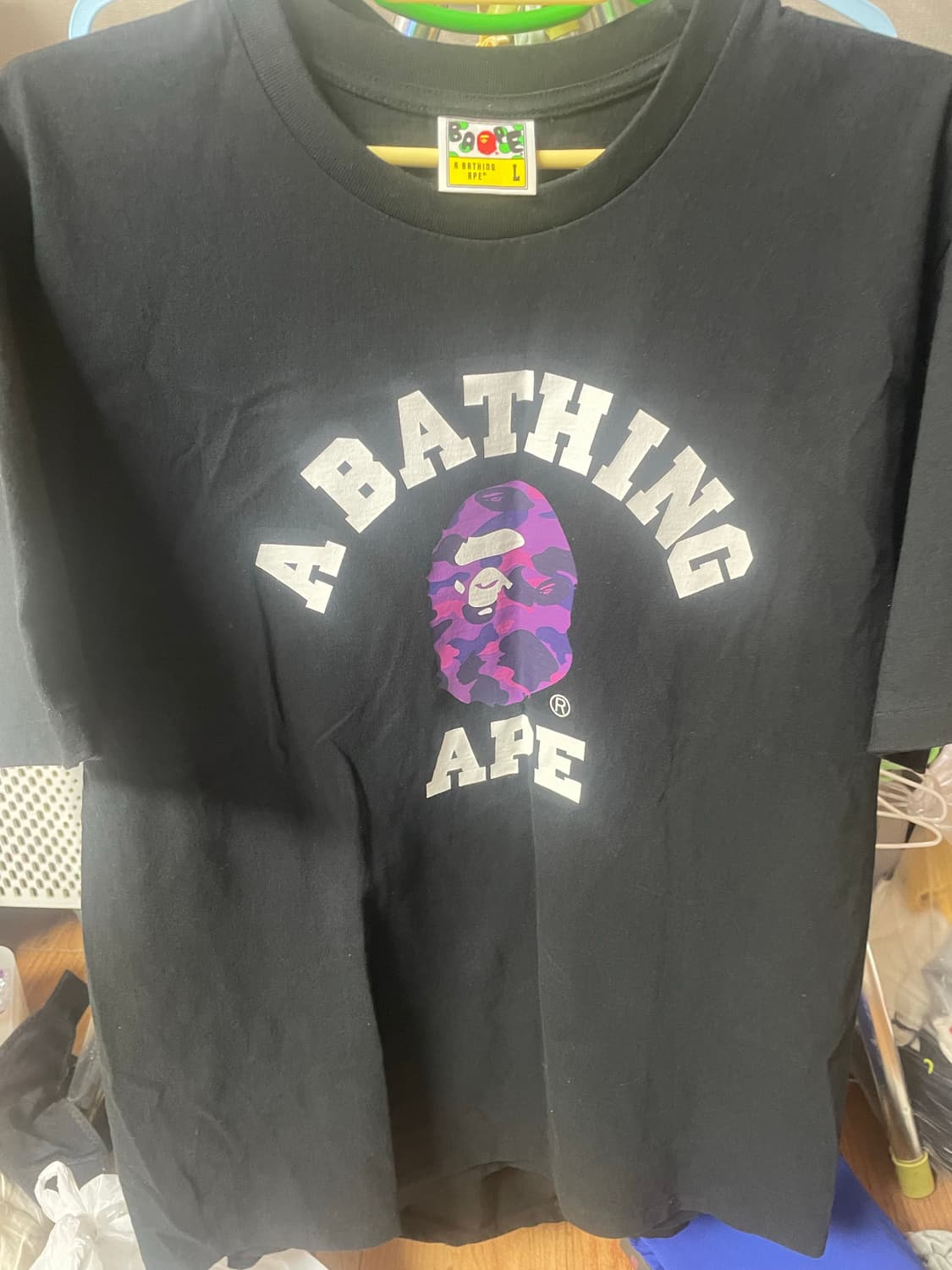 정품)베이프 A BATING APE 반팔 L 상품이미지1