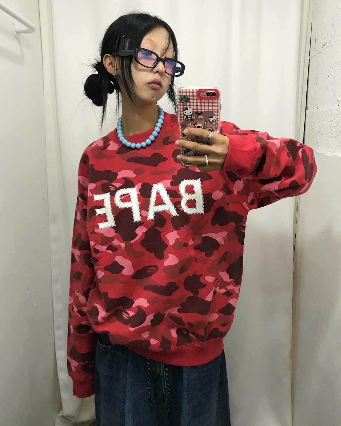 Bape X Swarovski Logo Sweat Shirts (새상품) 상품이미지5