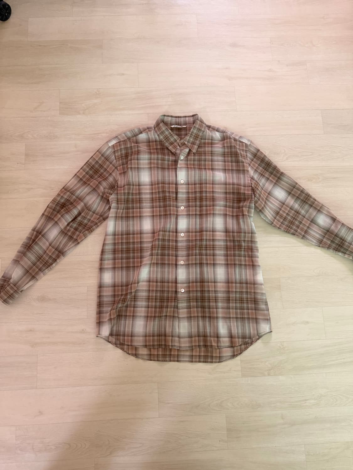 오라리 슈퍼라이트울 체크셔츠 4 상품이미지1