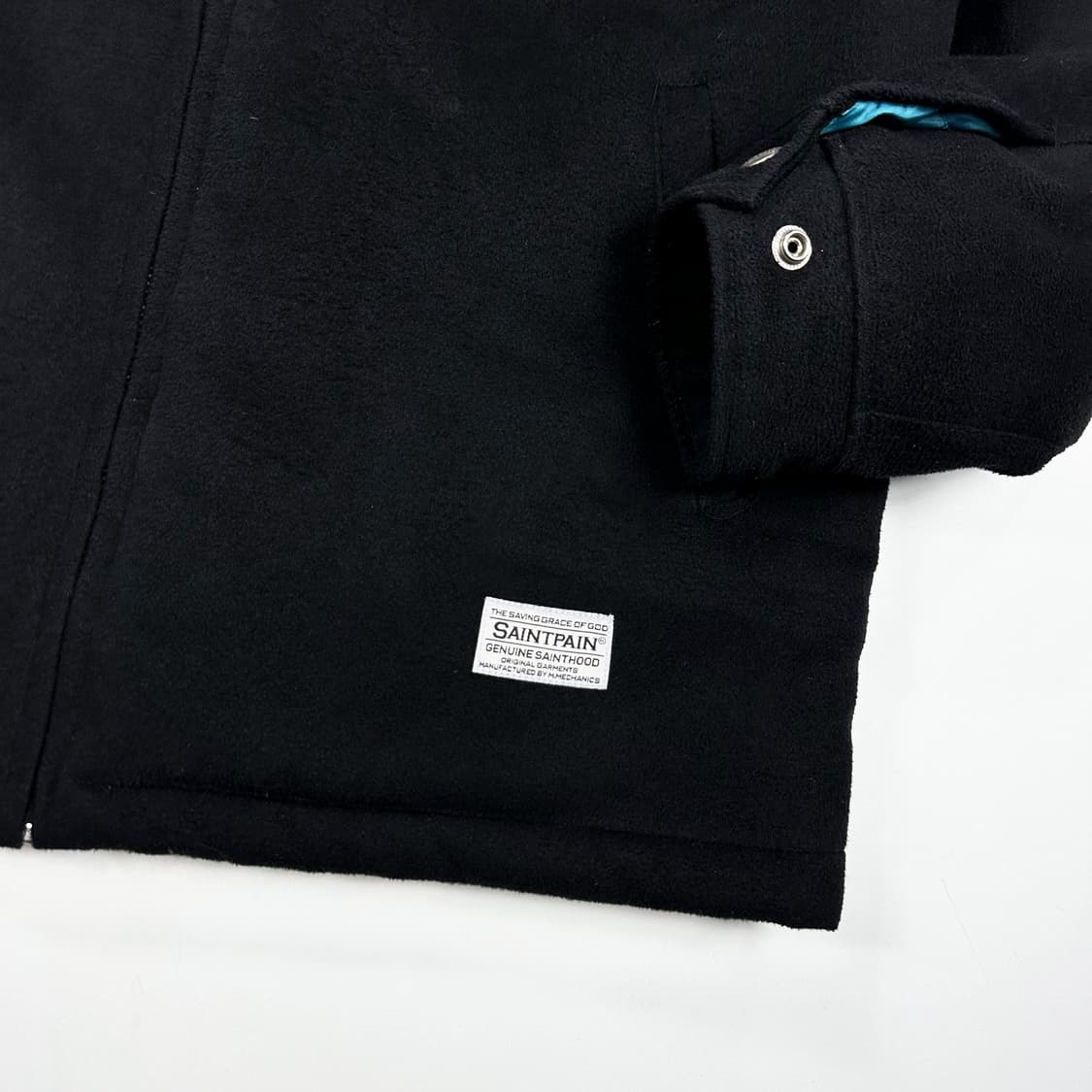 세인트페인 미니멀 울 누빔 블루종 블랙 M 상품이미지3