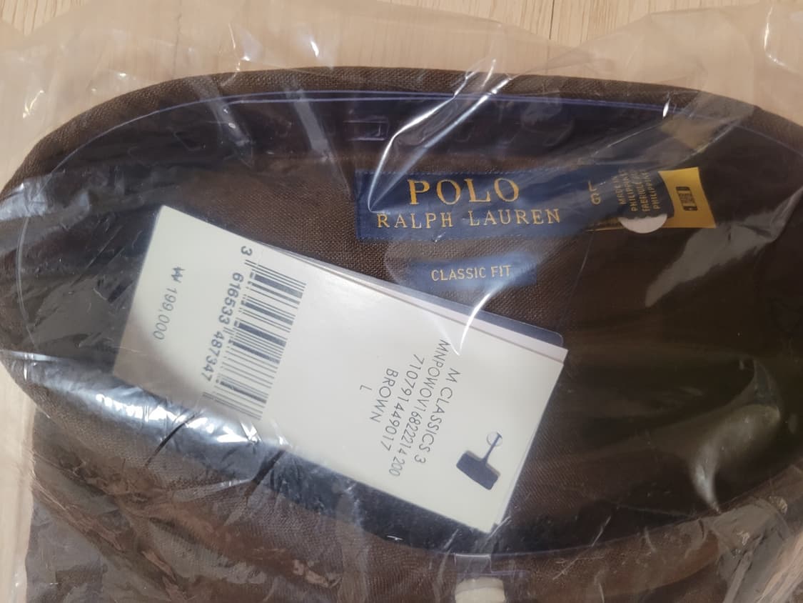폴로 랄프로렌 린넨 셔츠 브라운 L 새상품 상품이미지2