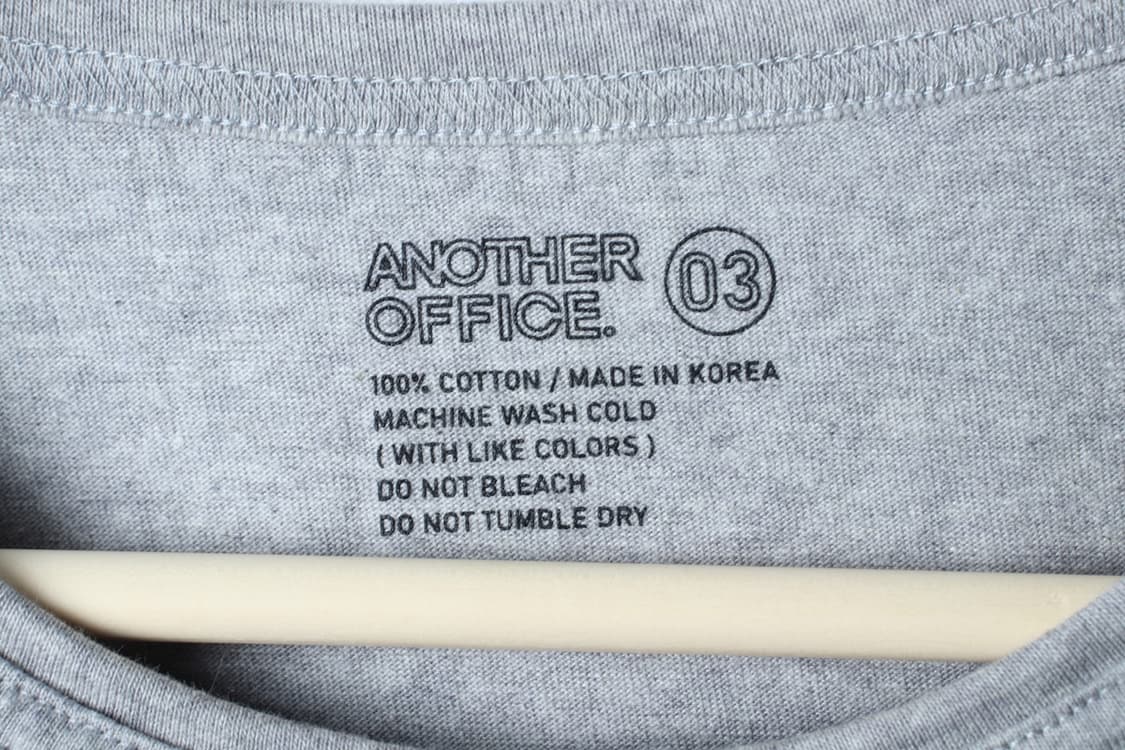 (XL) 어나더오피스 반팔 티셔츠 무지 그레이 기본-H32928 상품이미지5