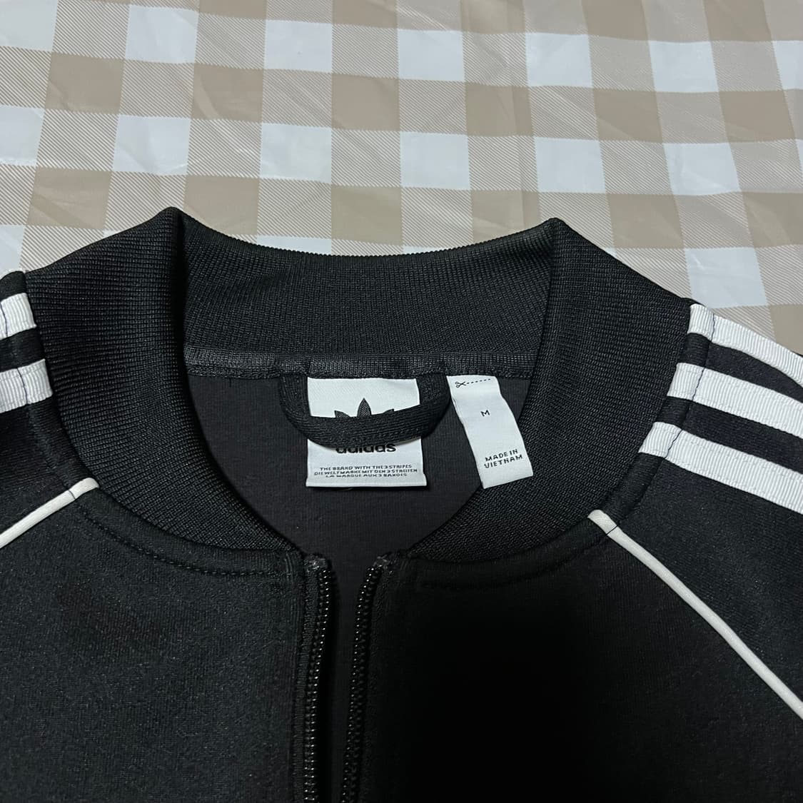 아디다스 슈퍼스타 져지 M 블랙 집업 삼선 트랙탑 트레이닝복 상품이미지2