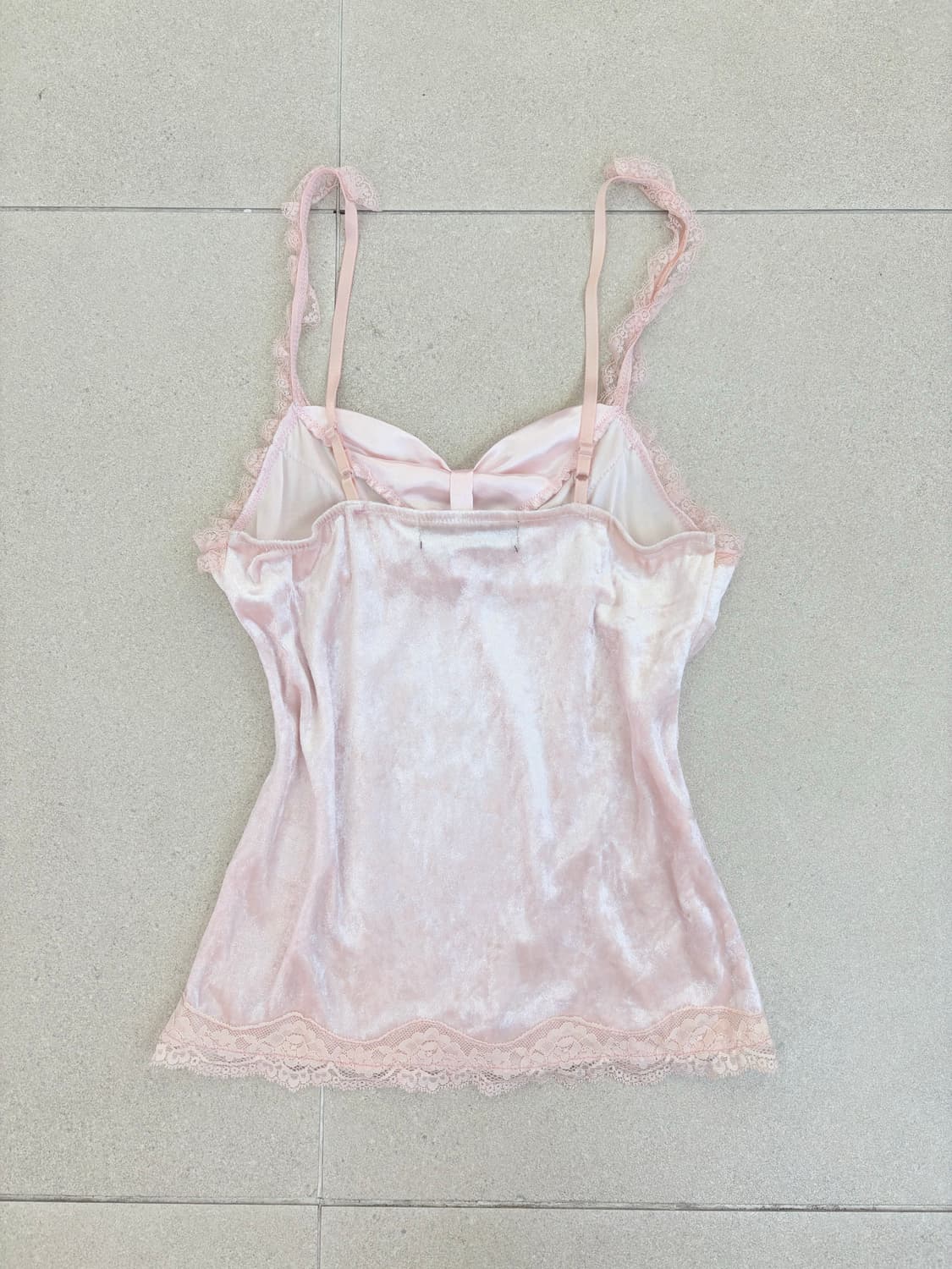 핑크 벨벳 큐빅 슬리브리스 상품이미지4