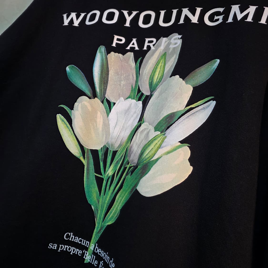 {클로젯}[48]우영미 플라워 백로고 프린팅 후드티 상품이미지3