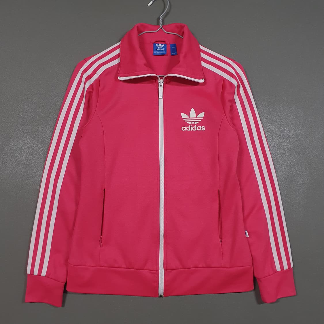 여성 90) 아디다스 유로파 져지 희귀 핑크 벨벳 로고 트랙탑 져지 자켓 상품이미지2