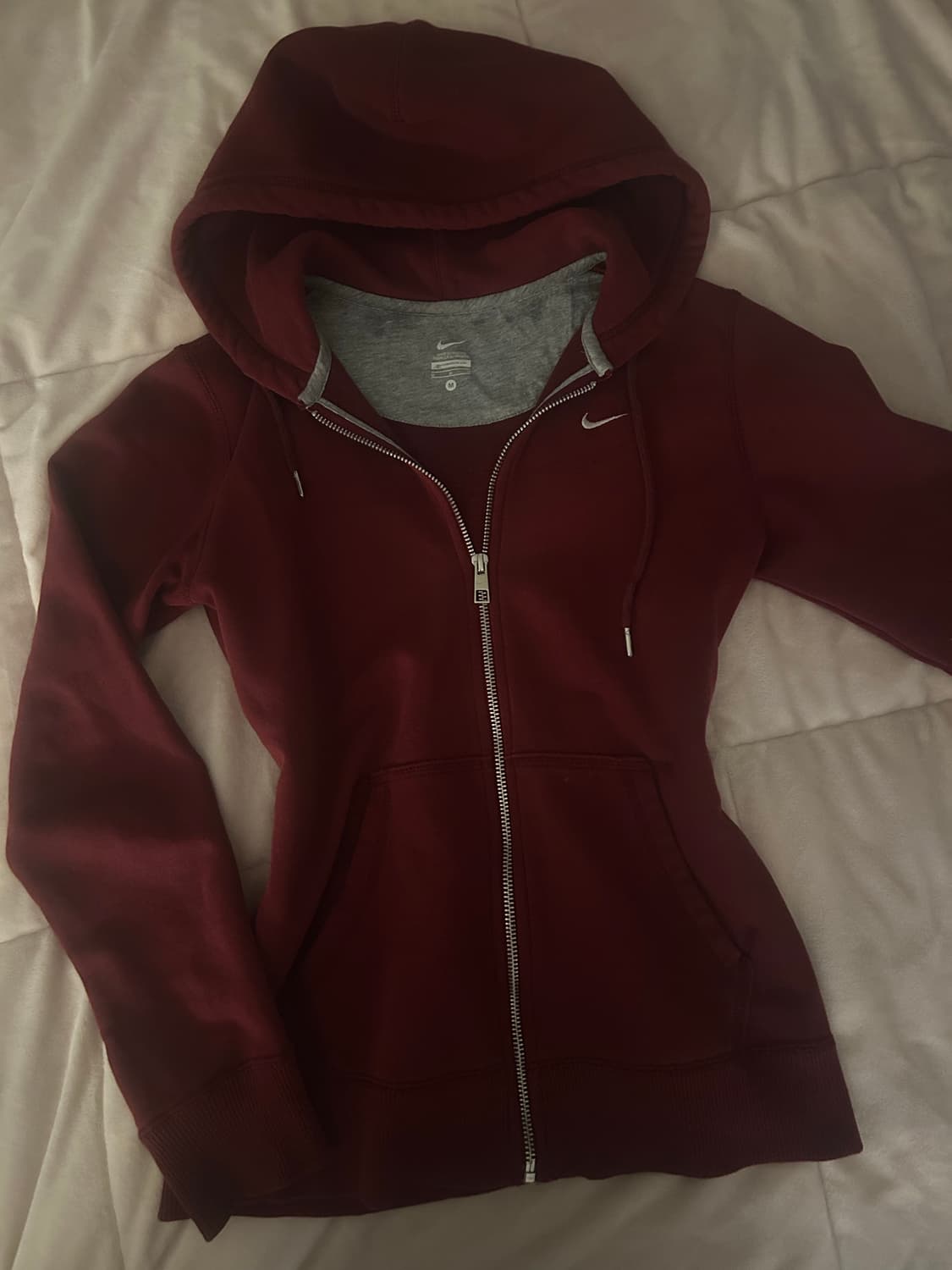 나이키 버건디 슬림핏 후드집업 상품이미지1