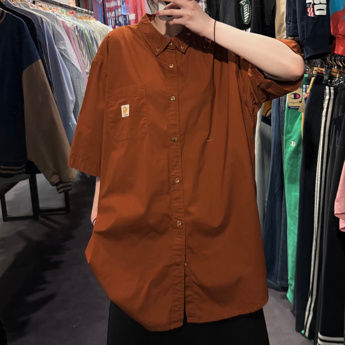 [IM] Carhartt 칼하트 반팔 셔츠 오렌지브라운 상품이미지3