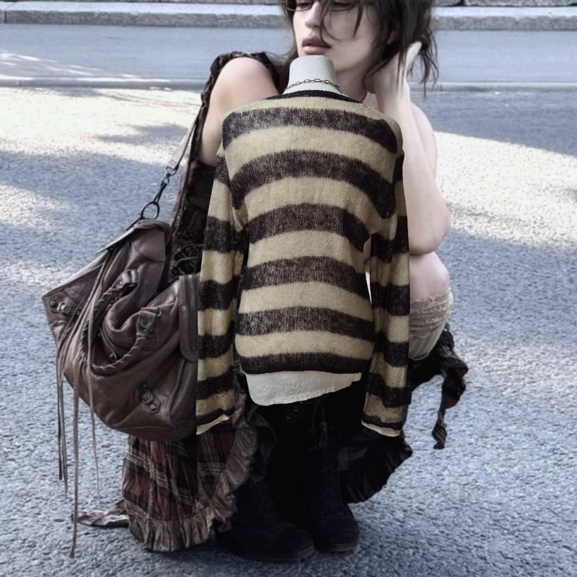 Vintage 06 Mohair stripe knit top 상품이미지2