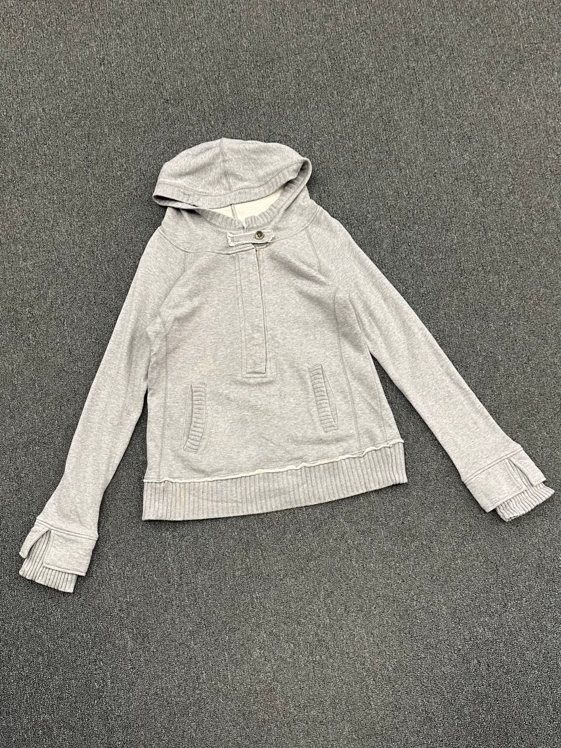 L)Japanese vintage 여성 y2k 그레이 후드집업 상품이미지1