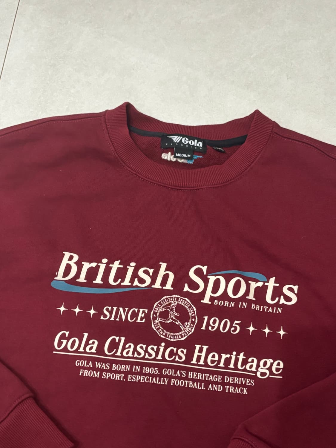 골라 버건디 맨투맨 상품이미지2