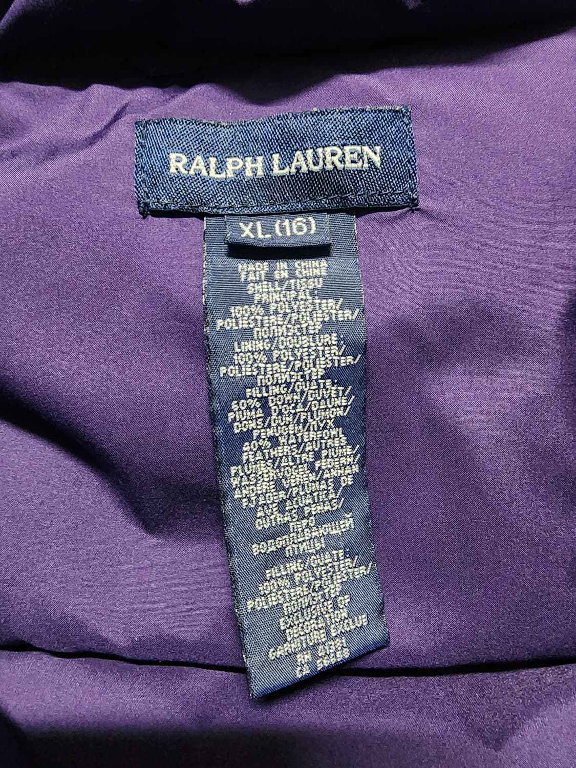 폴로 랄프로렌 퍼플 패딩 자켓 점퍼 상품이미지8