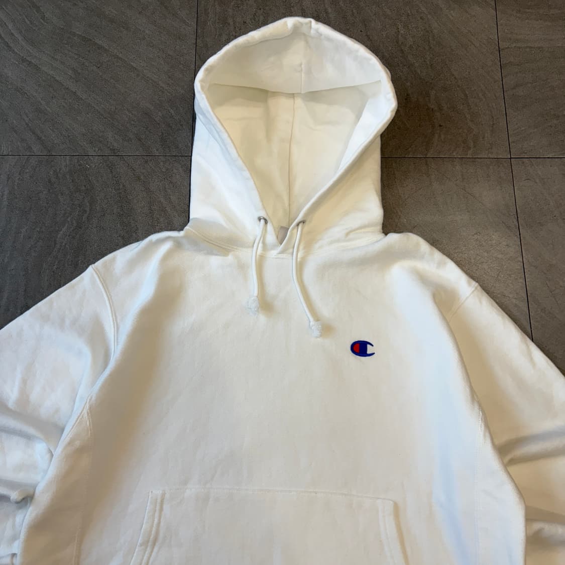 챔피온 정품 리버스위브 화이트 후드티 상품이미지3
