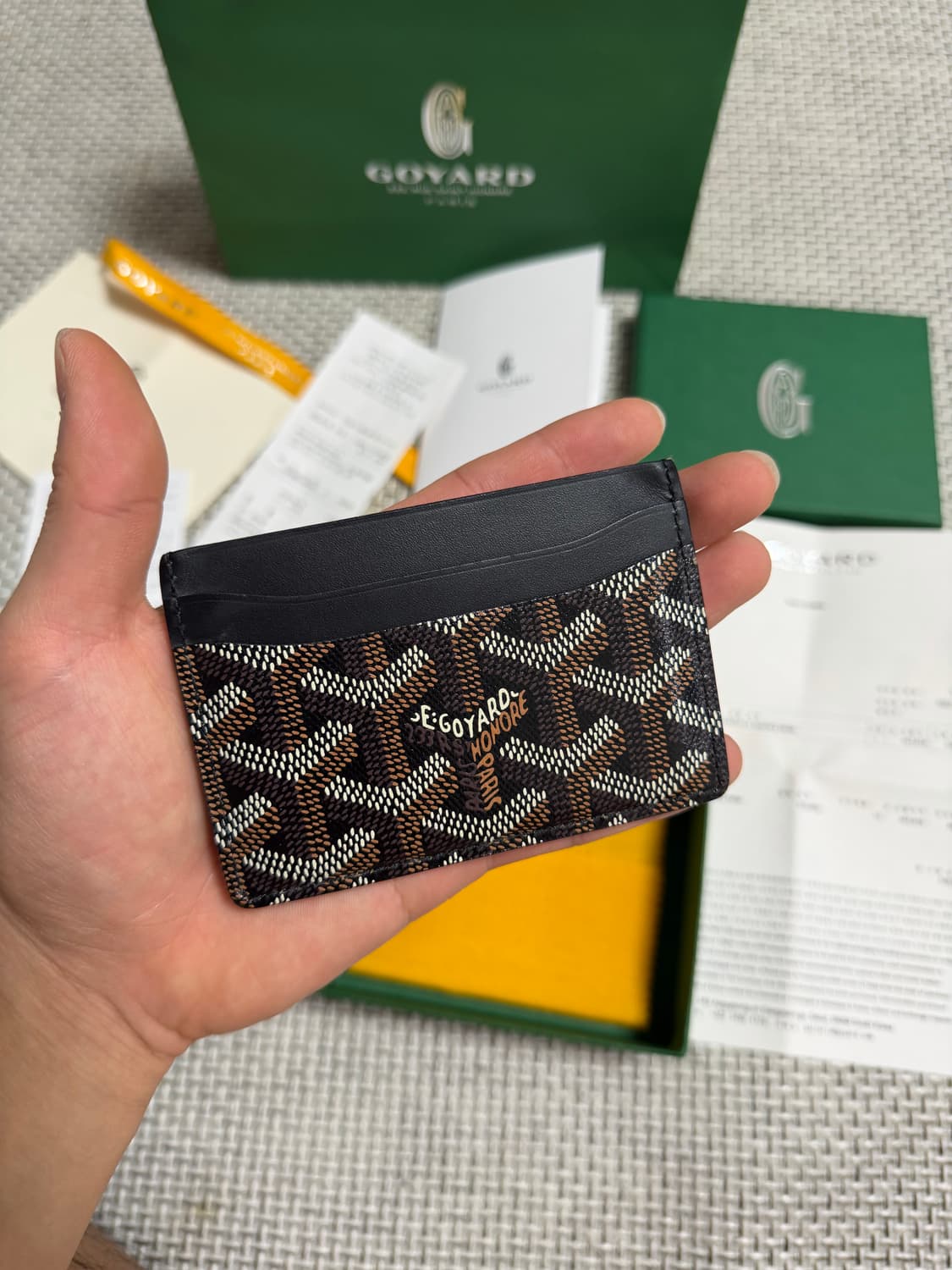 백화점구매 고야드 생쉴피스 카드지갑 블랙 상품이미지2