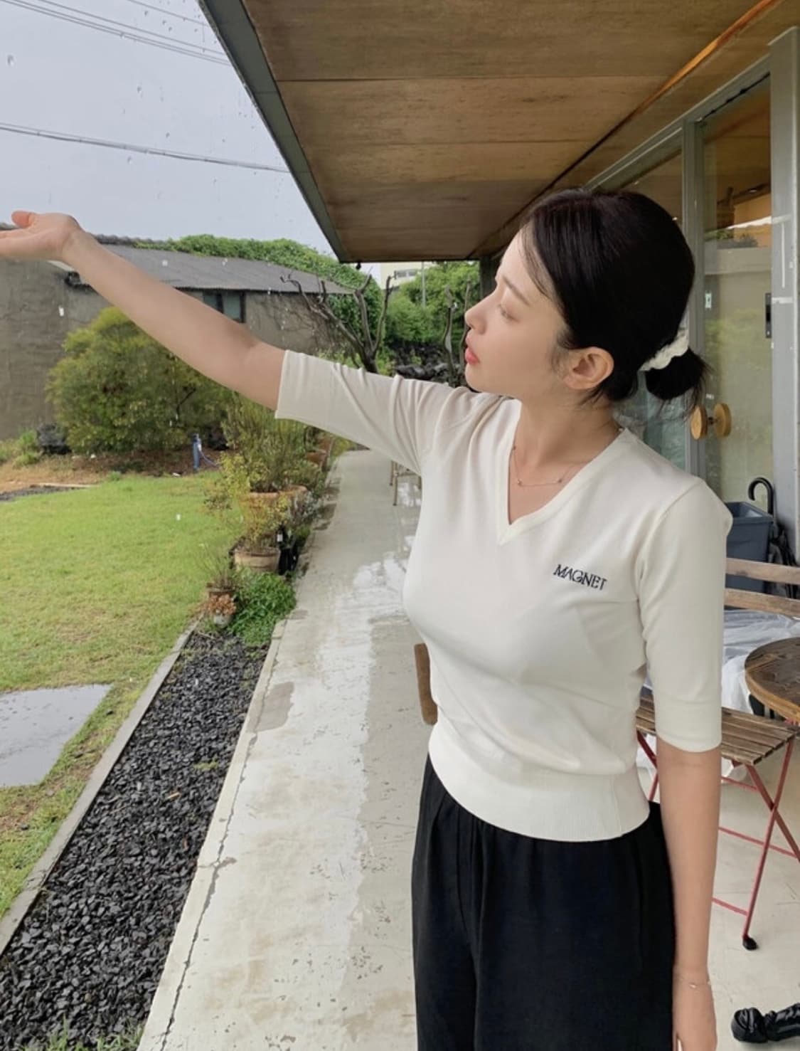 마그넷 몬타 하프 니트 화이트 상품이미지2