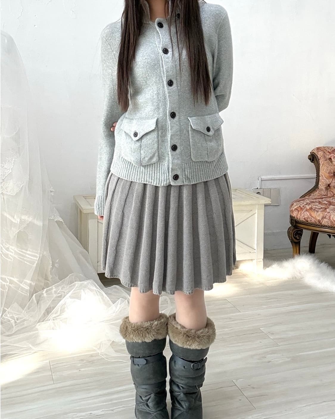 niko and... warm gray midi skirt  상품이미지7
