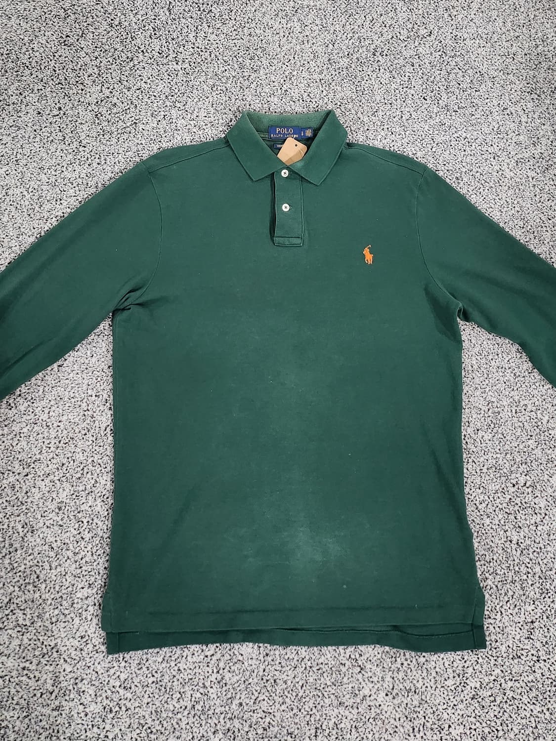 //폴로 랄프 로렌 그린 긴팔 카라티 S 상품이미지1