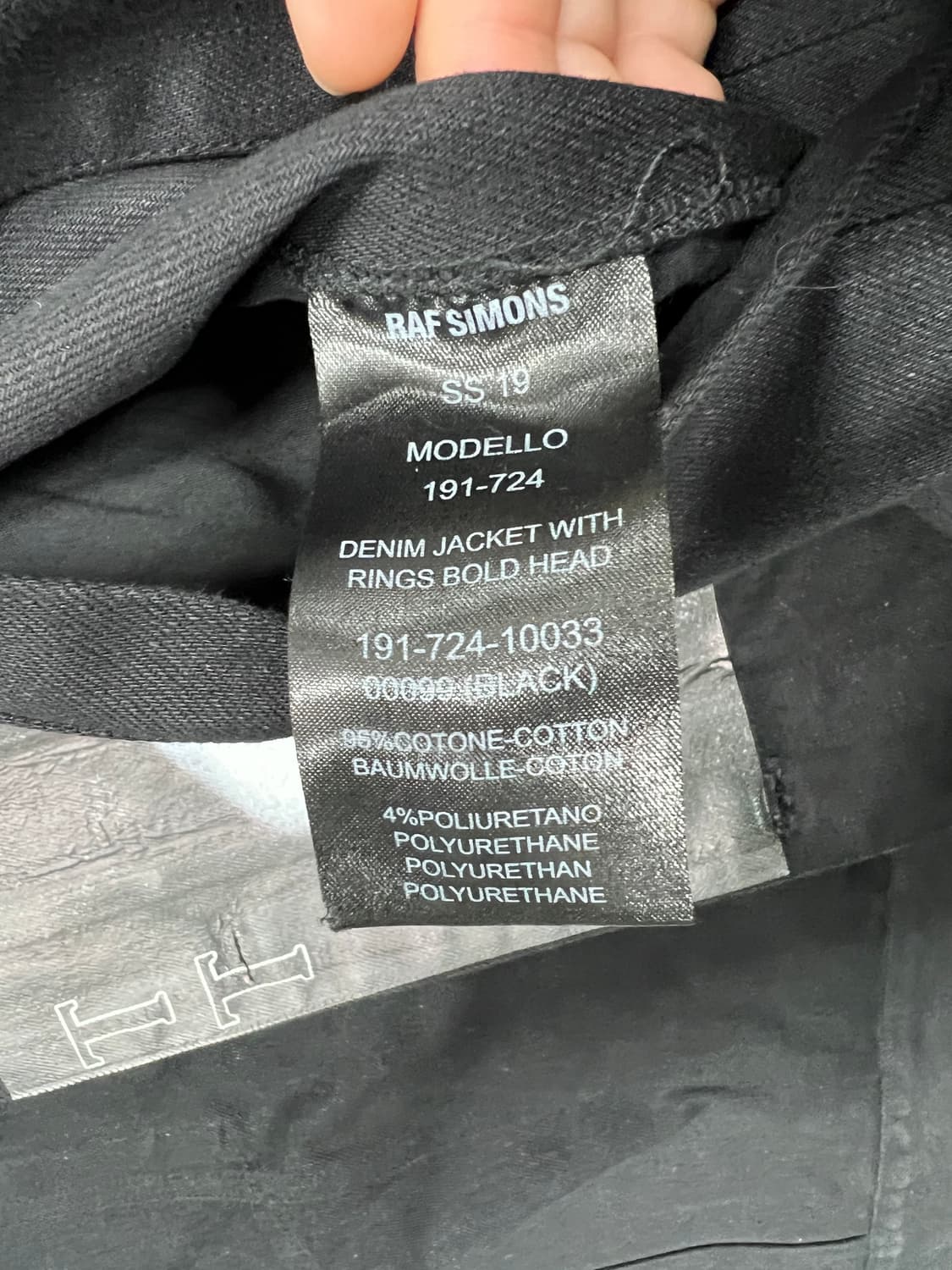 Raf Simons SS19 Bold Head Denim Jacket 상품이미지5