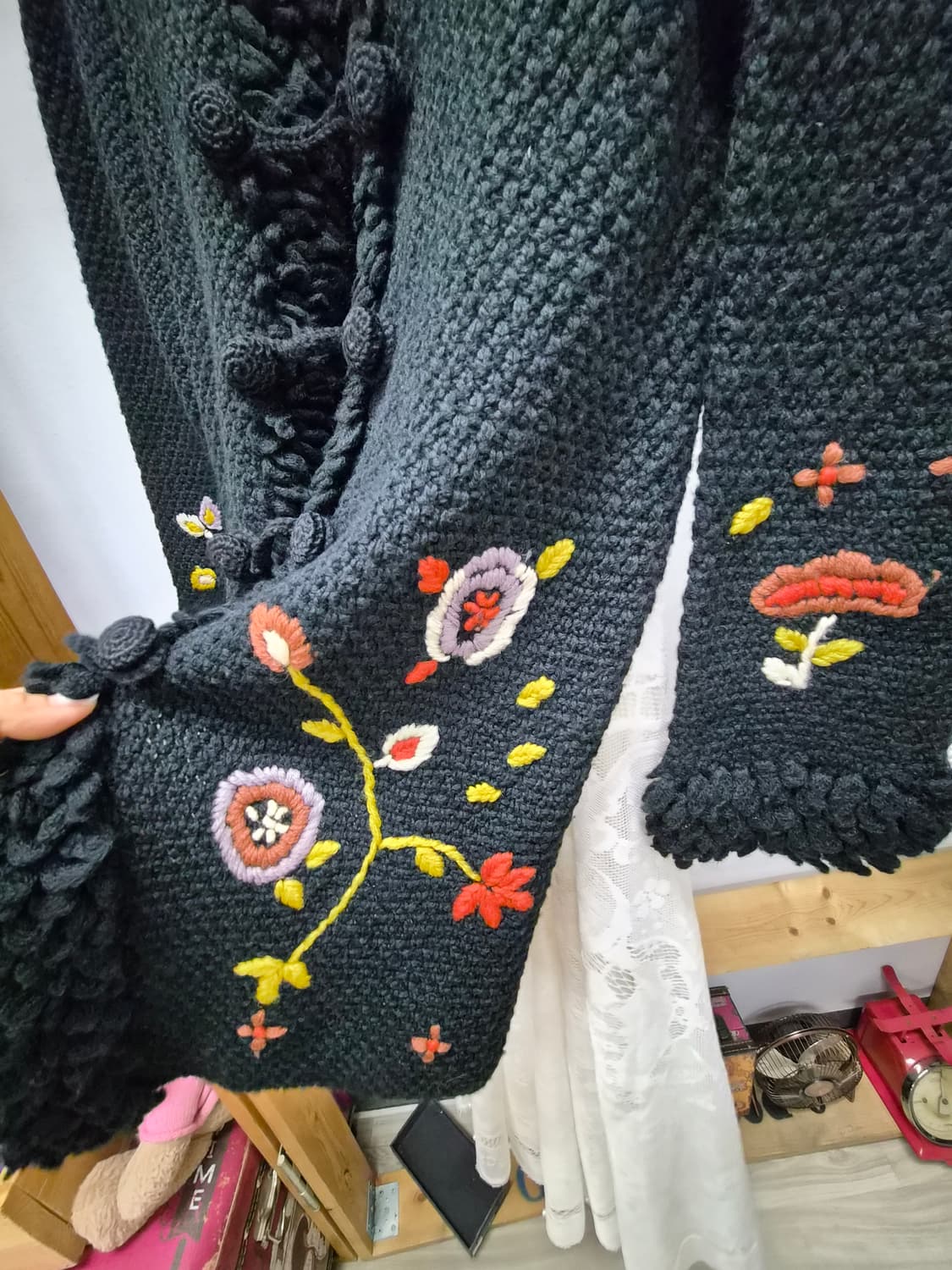 마리메꼬 유니끌로 자수니트. 레이스샤 스커트 상품이미지5