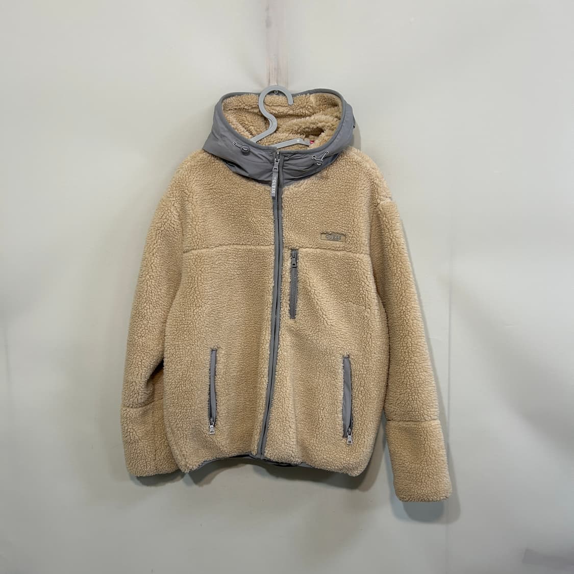 게스 2021 남성 플리스 자켓 M 95 상태최상 상품이미지1