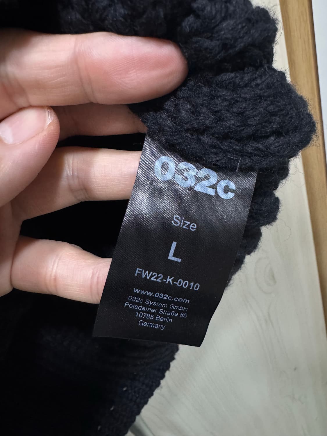 032C 22aw 하이넥 니트 집업 베스트 상품이미지4