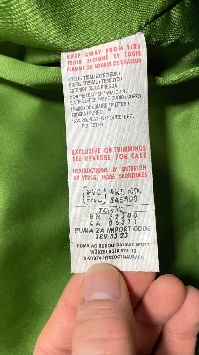 00s 독일 빈티지 y2k 푸마 500cc 8볼 레이싱 리얼 레더 자켓 상품이미지9