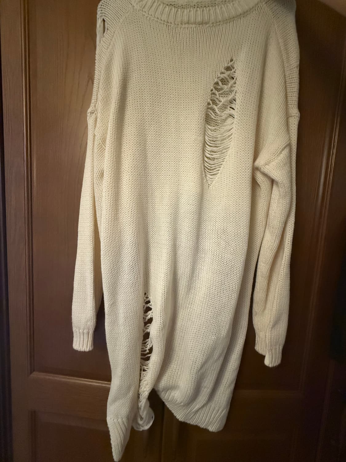 데미지 니트 원피스 상품이미지5